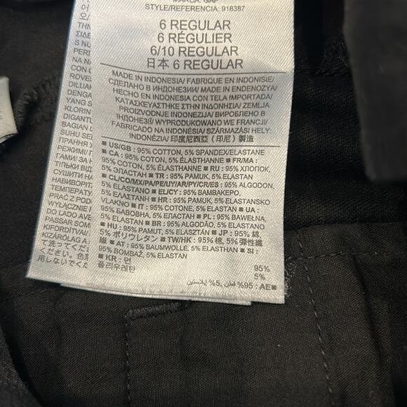 Gap True Straight True Black Two Way Stretch Trouser Pant Size 6R - Picture 8 of 8